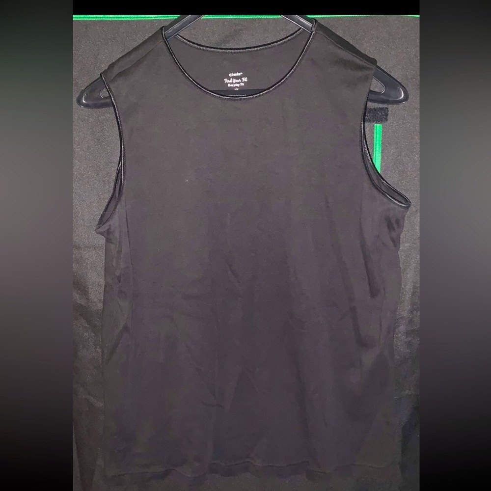 CJ Banks Women's Sleeveless Tank Undershirt Pullover Black Plus Size 1X